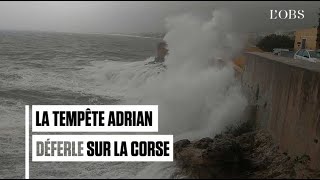 Mini-tornades, trombes d'eau et vents violents en Corse avec la tempête Adrian