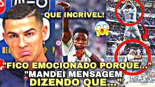 🚨DE ARREPIAR!!😭 CRISTIANO RONALDO SE EMOCIONA AO FALAR DE VINI JR APÓS COMEMORAÇÃO NO REAL MADRID!!