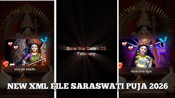 Saraswati Puja Status Video Editing Alight Motion !! Xml File Saraswati Puja  Editing Purulia Song