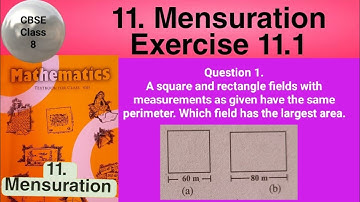 A square and rectangle fields with measurements as given have the same perimeter. Which field has th
