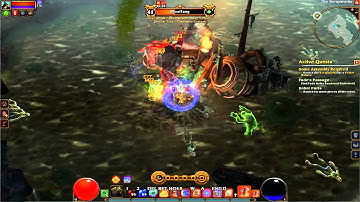 Torchlight 2 - Bloatfang Boss Fight. Engineer. Elite. Melee.