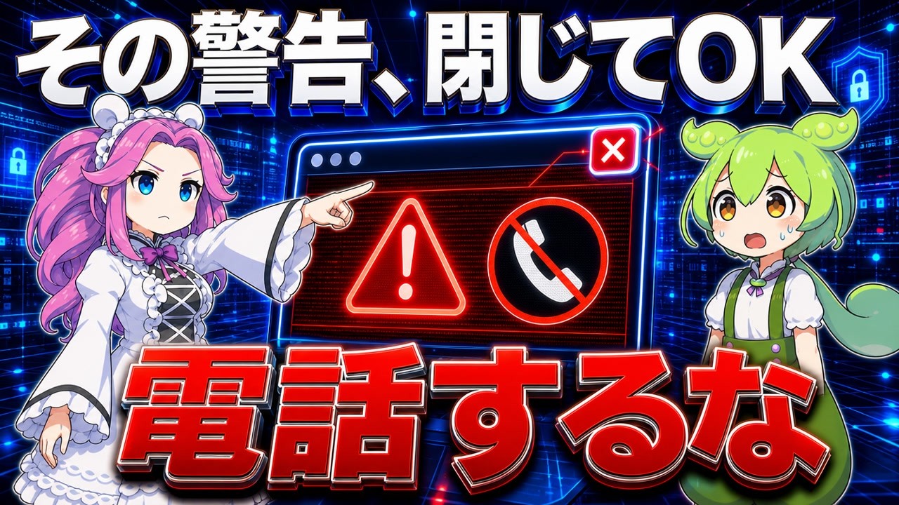 その警告、閉じてOK。電話するなと伝えるサポート詐欺対策動画