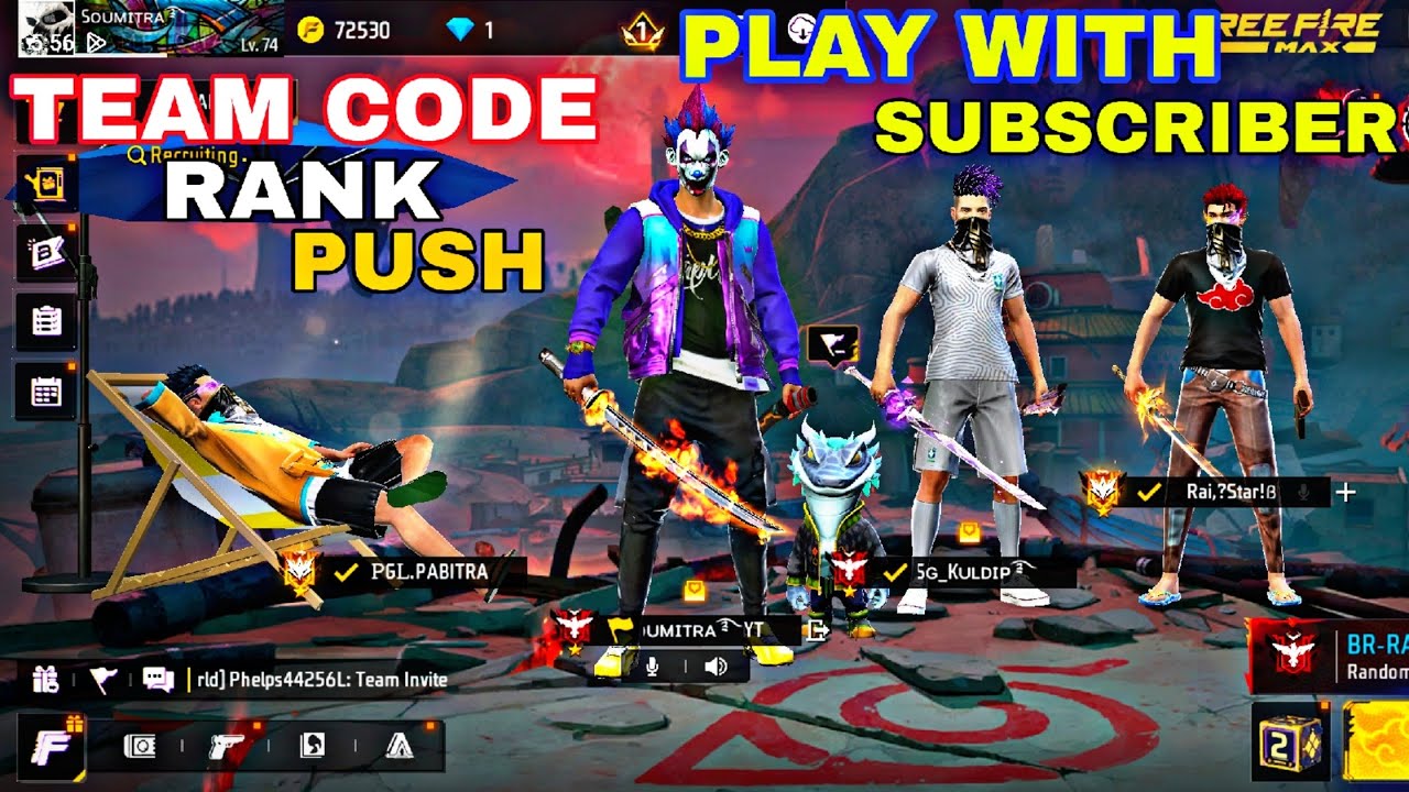 Free fire live rank push new season | play with subscriber 🥰 - YouTube