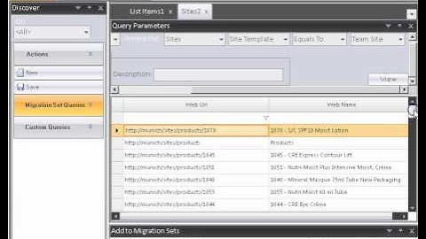 Using the query by example interface in Davinci Migrator