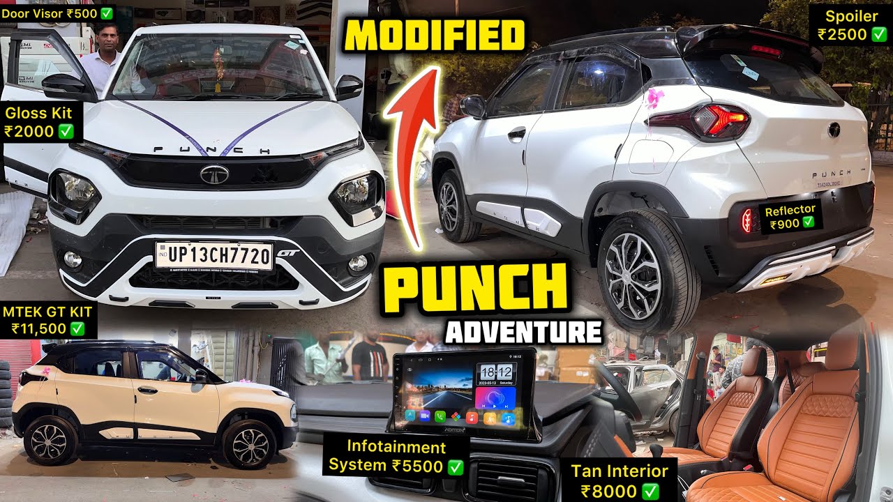 Tata Punch Adventure to Top Modification With Price 2024 Tata Punch ...