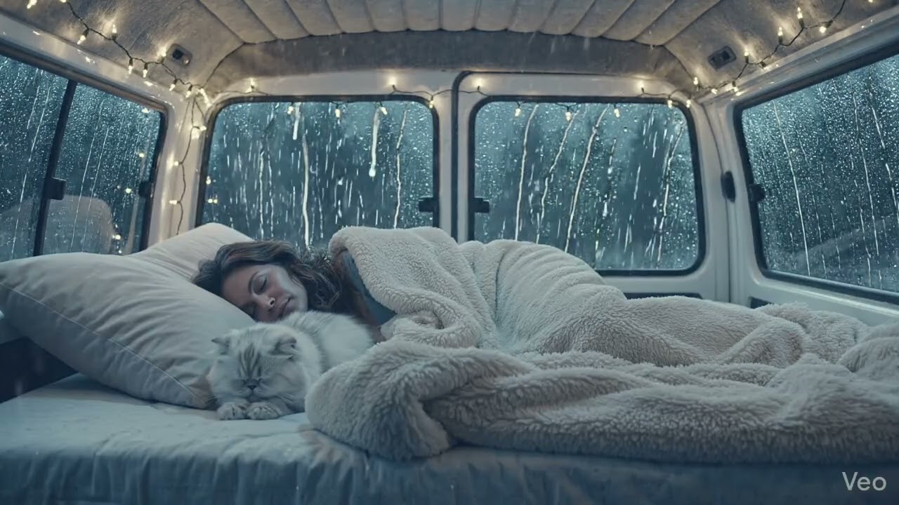 All Night Van Rain ASMR I No Music I Deep Sleep