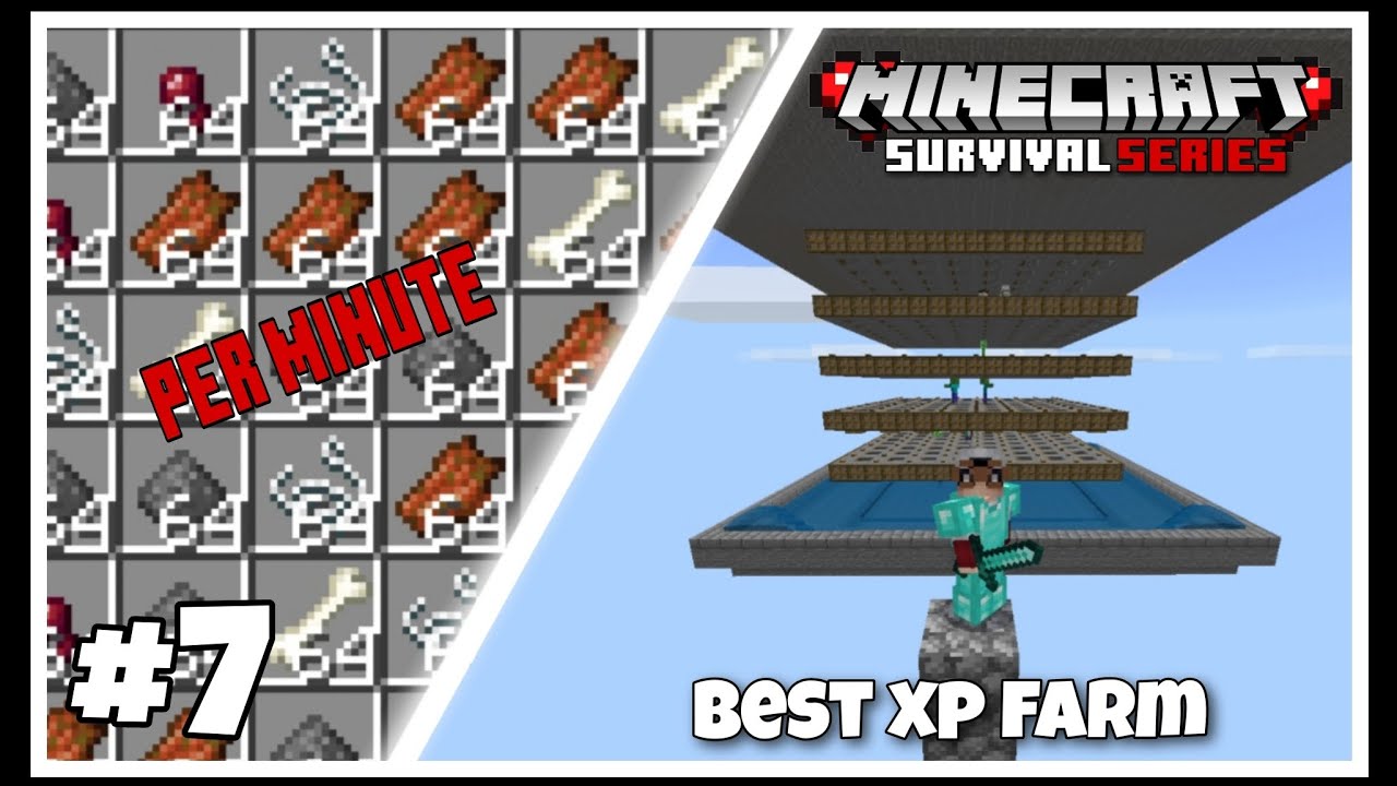 I BUILD GIANT XP FARM IN MINECRAFT PE || MINECRAFT PE SURVIVAL SERIES ...