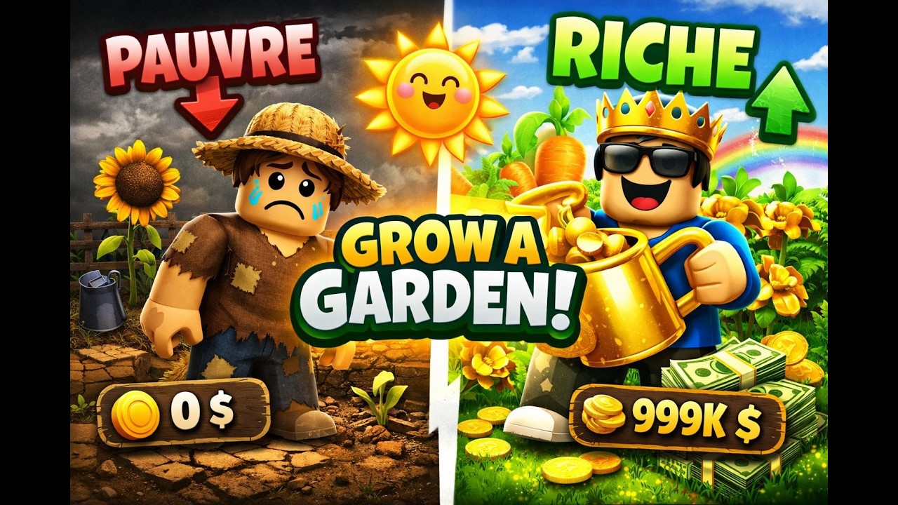 JE DECOUVRE GROW A GARDEN SUR ROBLOX - PARTIE 1 #shorts