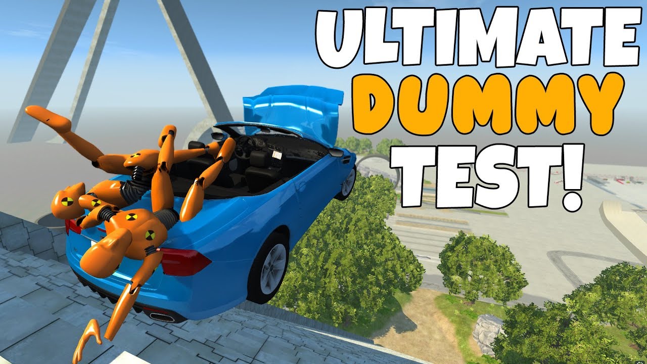 ULTIMATE CRASH TEST DUMMY ENDURANCE! - BeamNG.Drive - V-4 beamng drive car mods