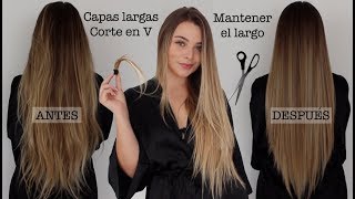 ¿Cómo cortar tu cabello en capas largas y en V? (Manteniendo el largo) - Maqui015 ♥
