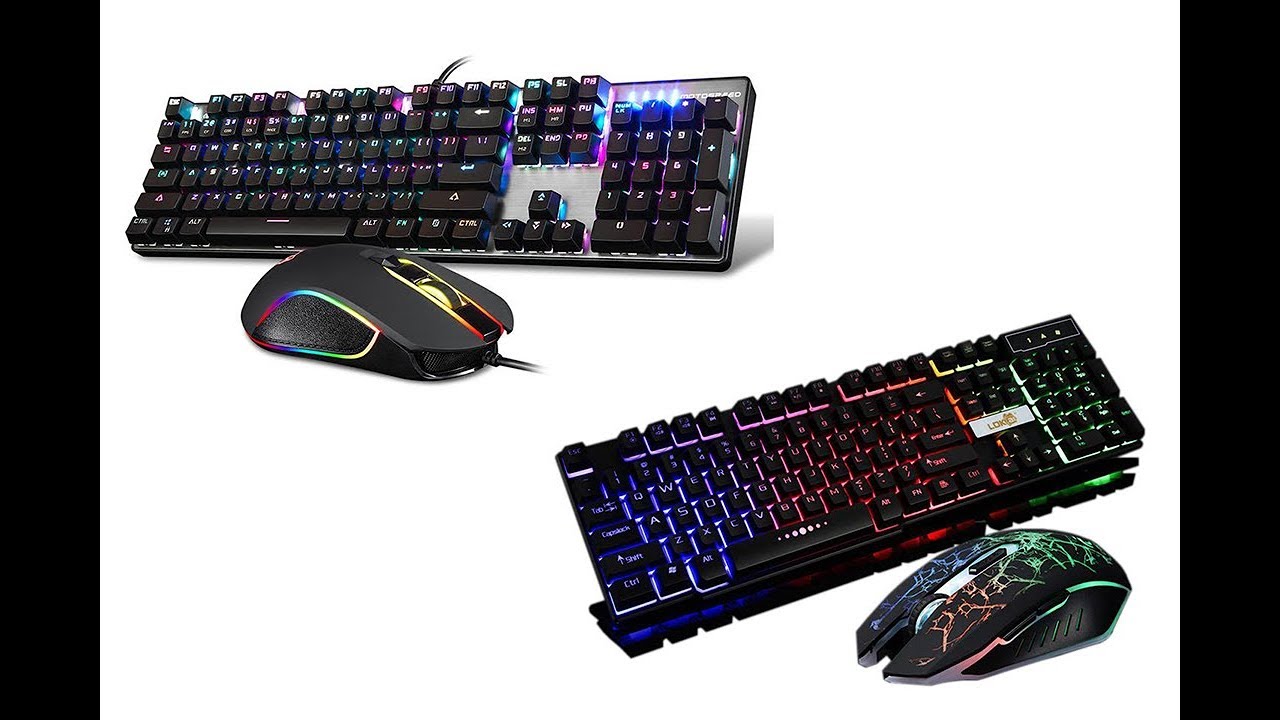 Motospeed Keyboard And Mouse Gaming Combo RGB Backlit Blue Switches USB PC CK888