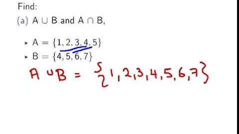 Set Operations  Union and Intersection (Discrete Mathematics)