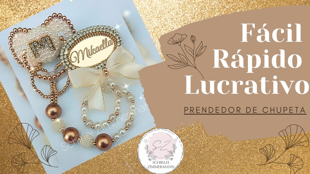 Como fazer: PRENDEDOR DE CHUPETA/ schirlei zimmermann