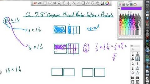 5th 7.8 Compare Mixed Number Factors and Products