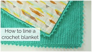 How to Hand Sew a Lining to Crochet Blanket - No Sewing Machine screenshot 5