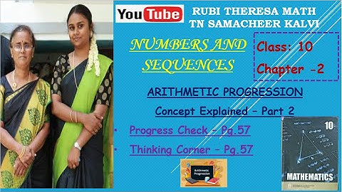 10th Maths _ Samacheer Kalvi _ Chapter 2 _ Arithmetic Progression _ Progress Check _Thinking Corner