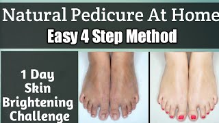 Feet Whitening Pedicure At Home (1 day challenge) | Remove Sun Tan & Whiten Your Skin