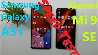 Samsung Galaxy A51 vs Xiaomi Mi 9 SE - SPEED TEST + multitasking - Which is faster!?