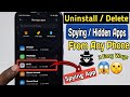 How to uninstall or delete spying hidden apps 2023