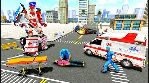 Ambulance Robot City Rescue Simulator - Android Gameplay