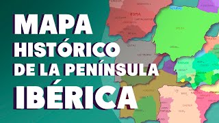 Mapa Histórico De La Península Ibérica Para Estudiar La Historia De España