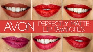 Avon Perfectly Matte Lip Swatches + Review