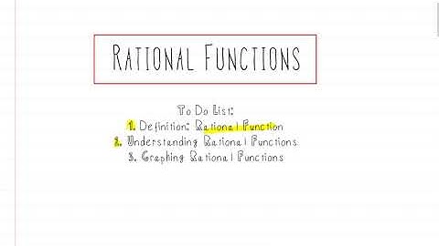 Algebra: Intro to Rational Functions
