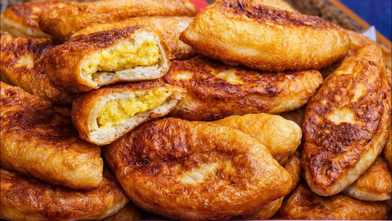 Тесто как пух, жареные пирожки с картошкой.