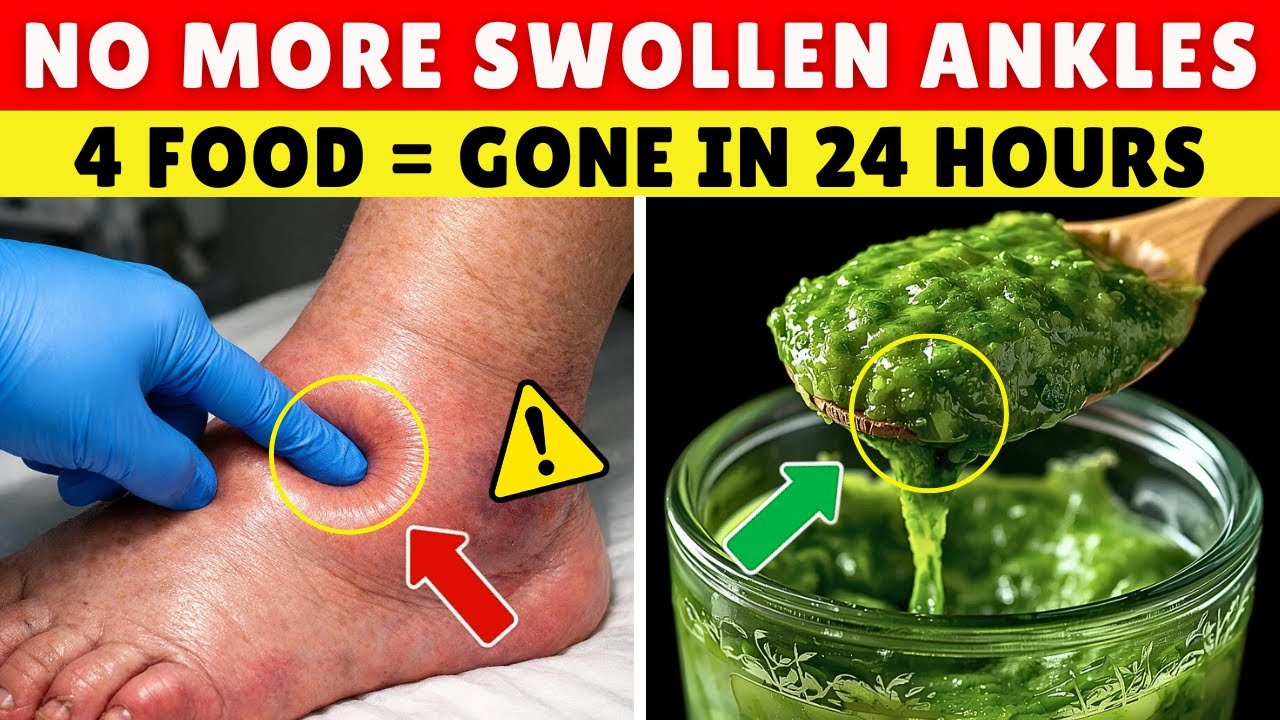Swollen Ankles? THESE 4 Foods Drain Fluid in 24 Hours | Senior Health Tips