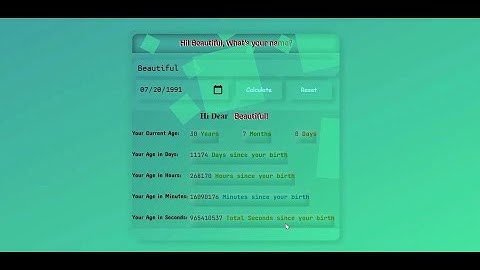 Age Calculator HTML CSS JavaScript 2022  |JavaScript Tutorial for Beginners Real Time Example
