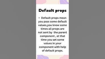Default props in react
