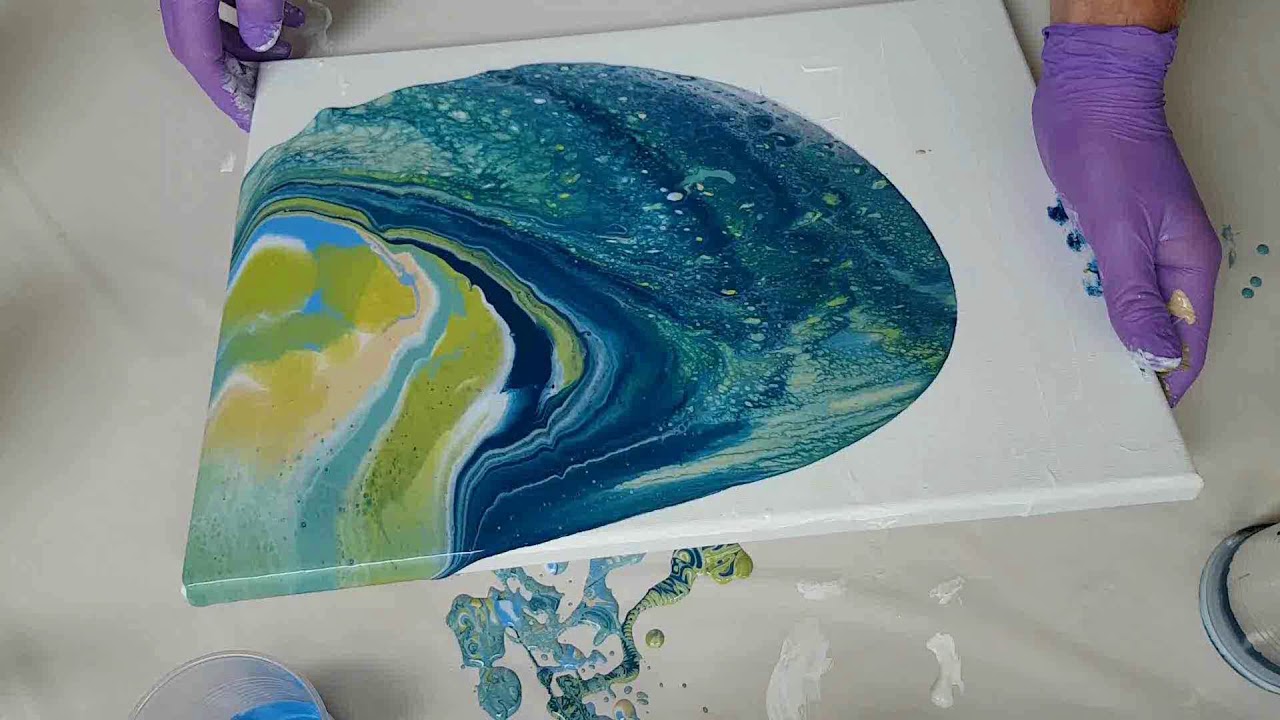 My First Acrylic Pouring Ever! (Feedback Needed) | Open Cup Technique ...