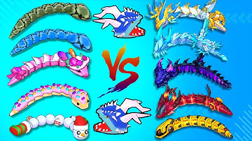 Unbelievable 😲 Comman Snakes VS Legend Snakes 💥 Snake Clash!.io - Max Level Gameplay 💥 #snakeclash