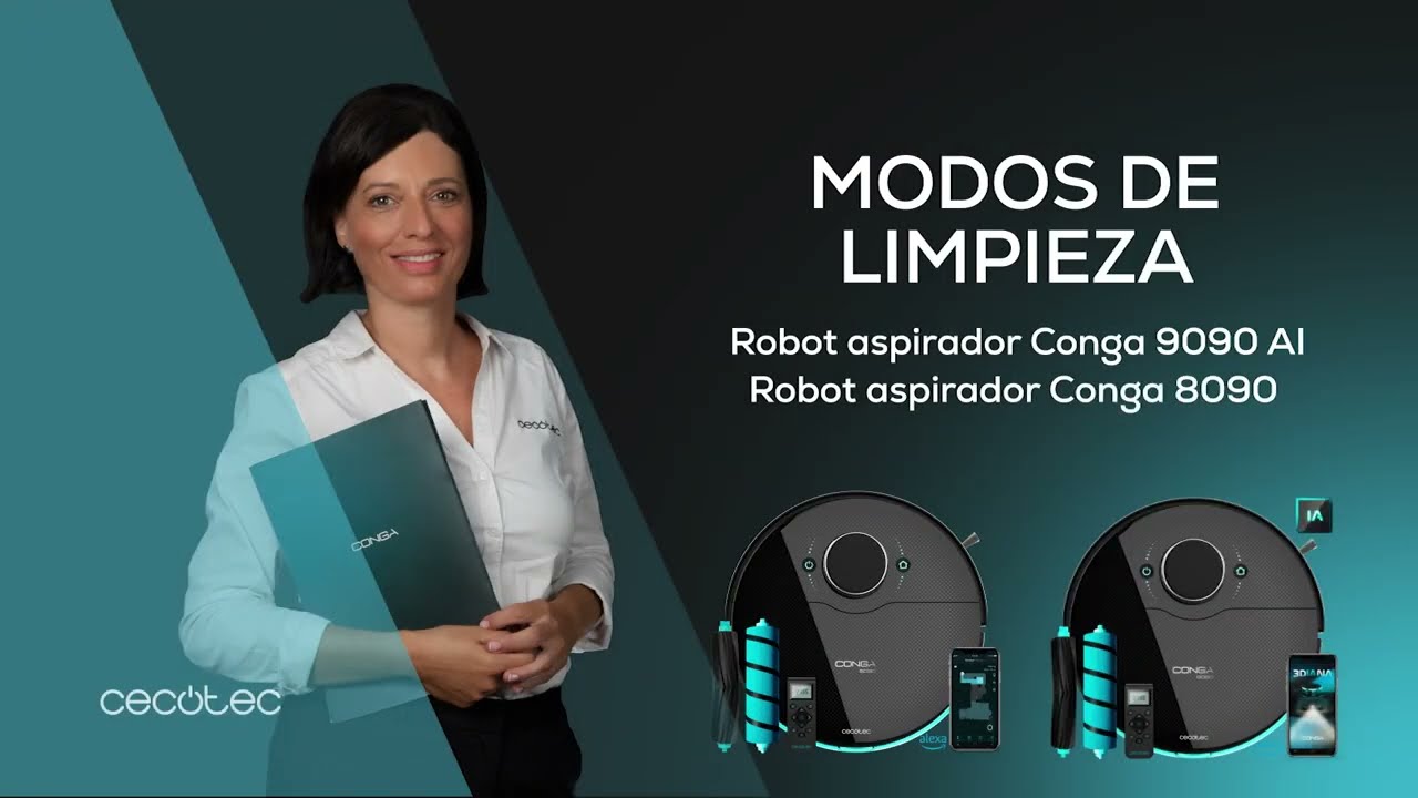 Modos de limpieza de los robots aspiradores Conga 9090 AI y Conga 8090  Ultra 