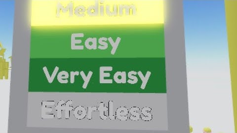 Masters Difficulty Chart Obby - Effortless & Very Easy & Easy