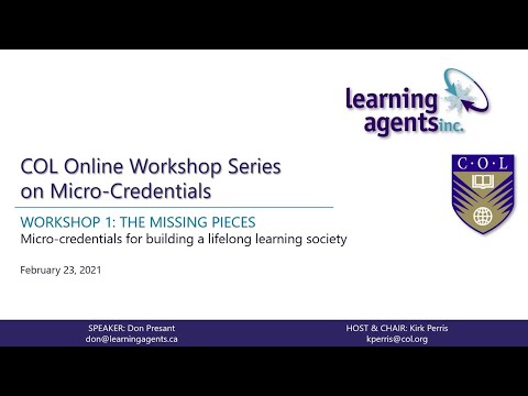 The Missing Pieces: Micro-credentials for building a lifelong learning society (1/2)