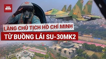 Quảng trường Ba Đình nhìn từ buồng lái tiêm kích và trực thăng treo cờ Đảng và Tổ quốc | VTC News