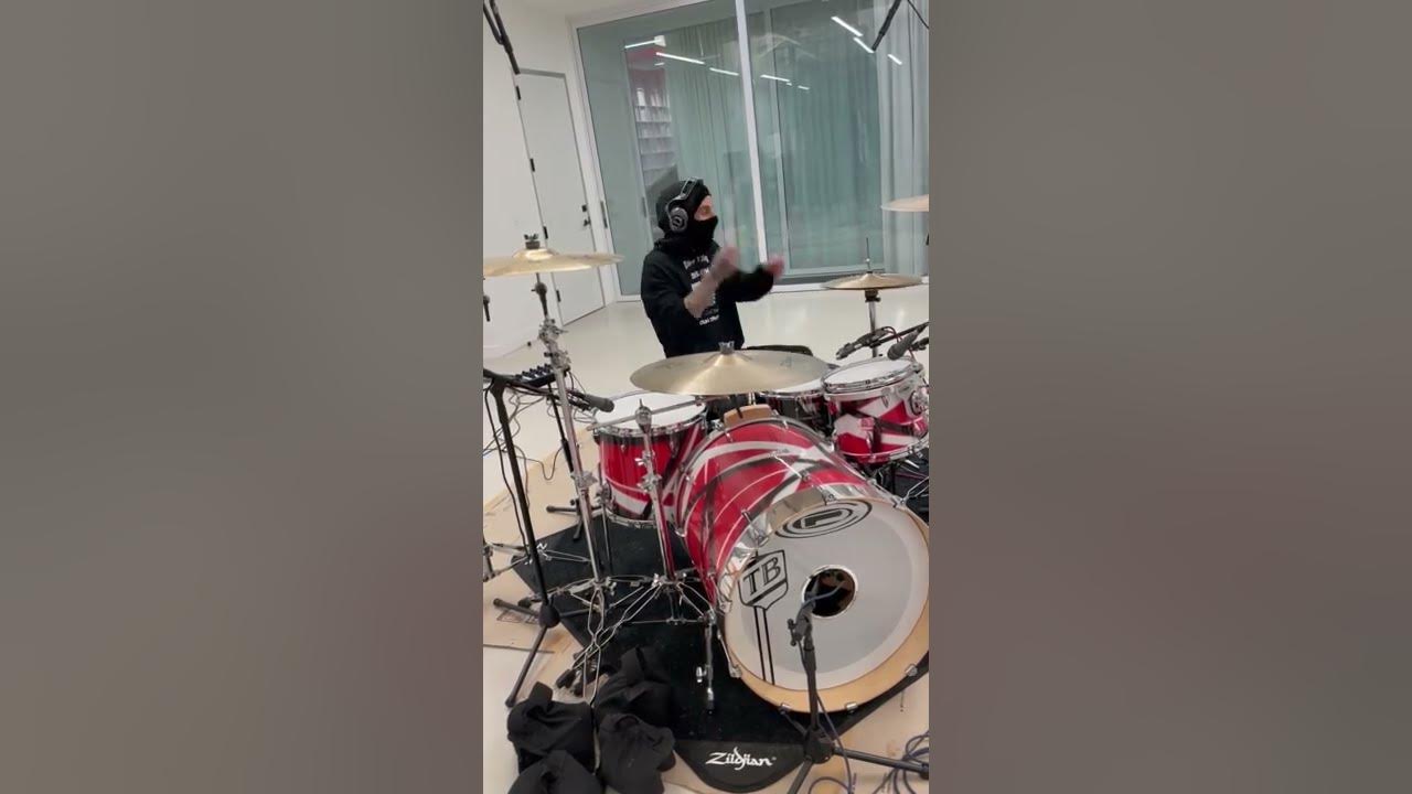 Recording drums for blackbear’s album.