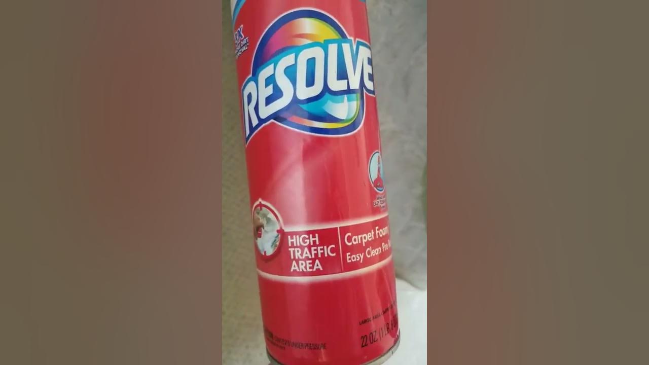 Quick carpet cleaning with resolve 