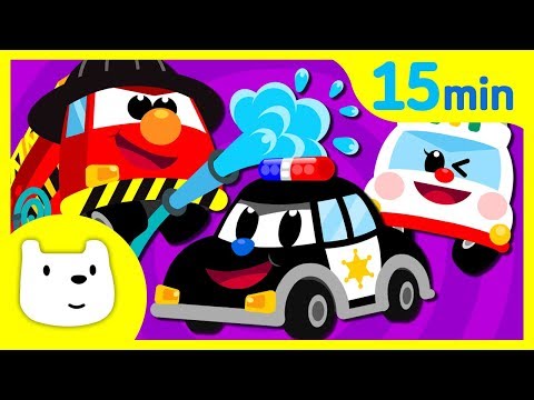 Car Songs Compilation ♪ | Police Car Fire Truck Ambulance + | Tidi Songs For Children★Tidi Kids
