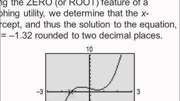 Precalculus Section 1 3 Solving equations using a graphing utility