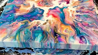 VIBRANT Blow Out |Dutch Pour| Paint & Water, Acrylic Pouring Tutorial