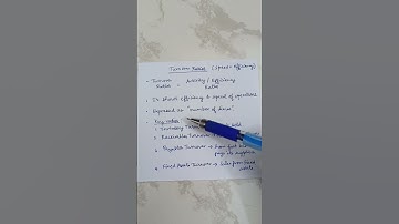 Turnover ratios #ratioanalysis #12accounts #tnstateboard