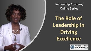 The Role Of Leadership - Online Course Overview