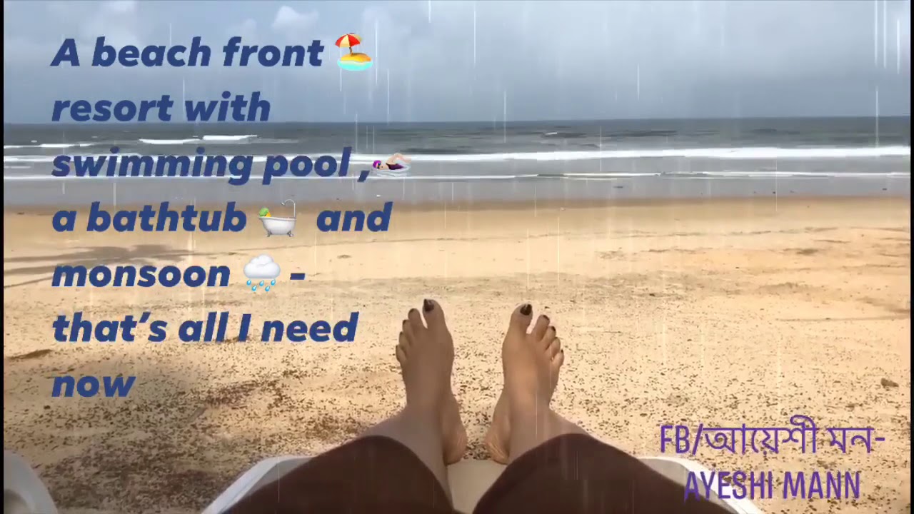 Rain on Beach WhatsApp StatusGoa YouTube