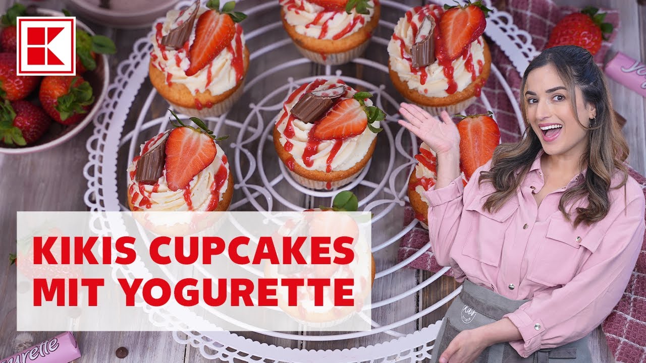 Leckere Yogurette-Cupcakes mit Erdbeeren Rezept | Kaufland