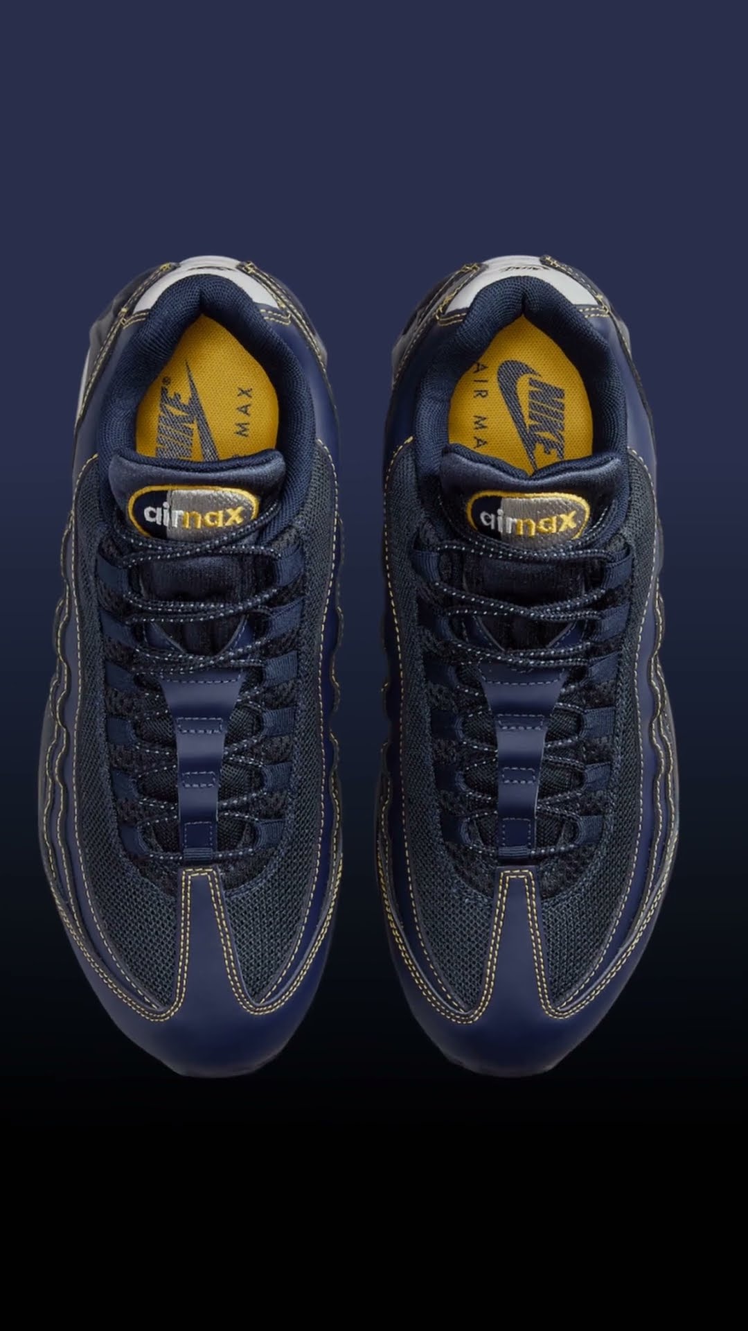 スニーカー NIKE AIR MAX 95 OG OBSIDIAN/OBSIDIAN-VARSITY MAIZE BUY Nike Air Max 95 OG Obsidian / Varsity Maize | Kixify