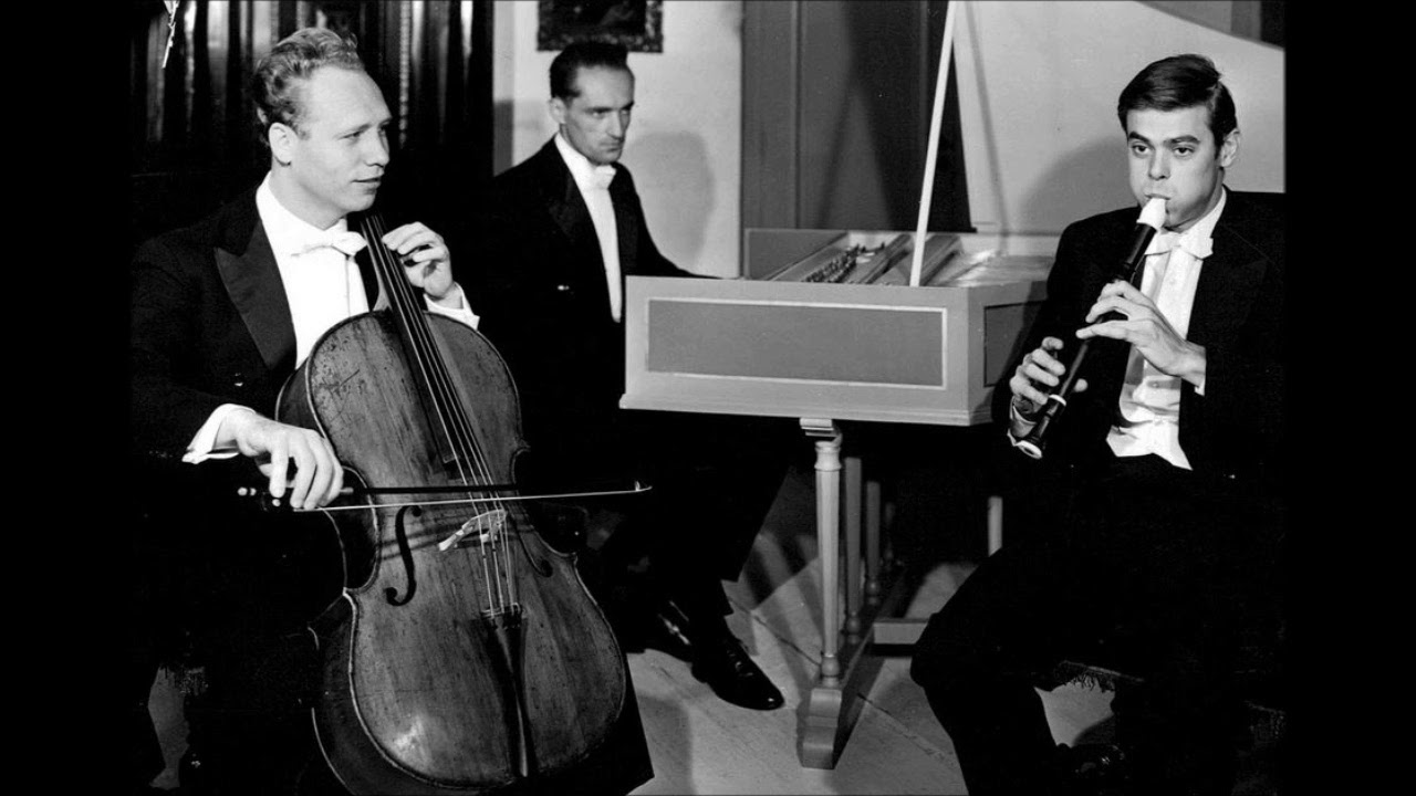 Telemann - Recorder sonata TWV 41:f1 - Brüggen / Bylsma / Leonhardt