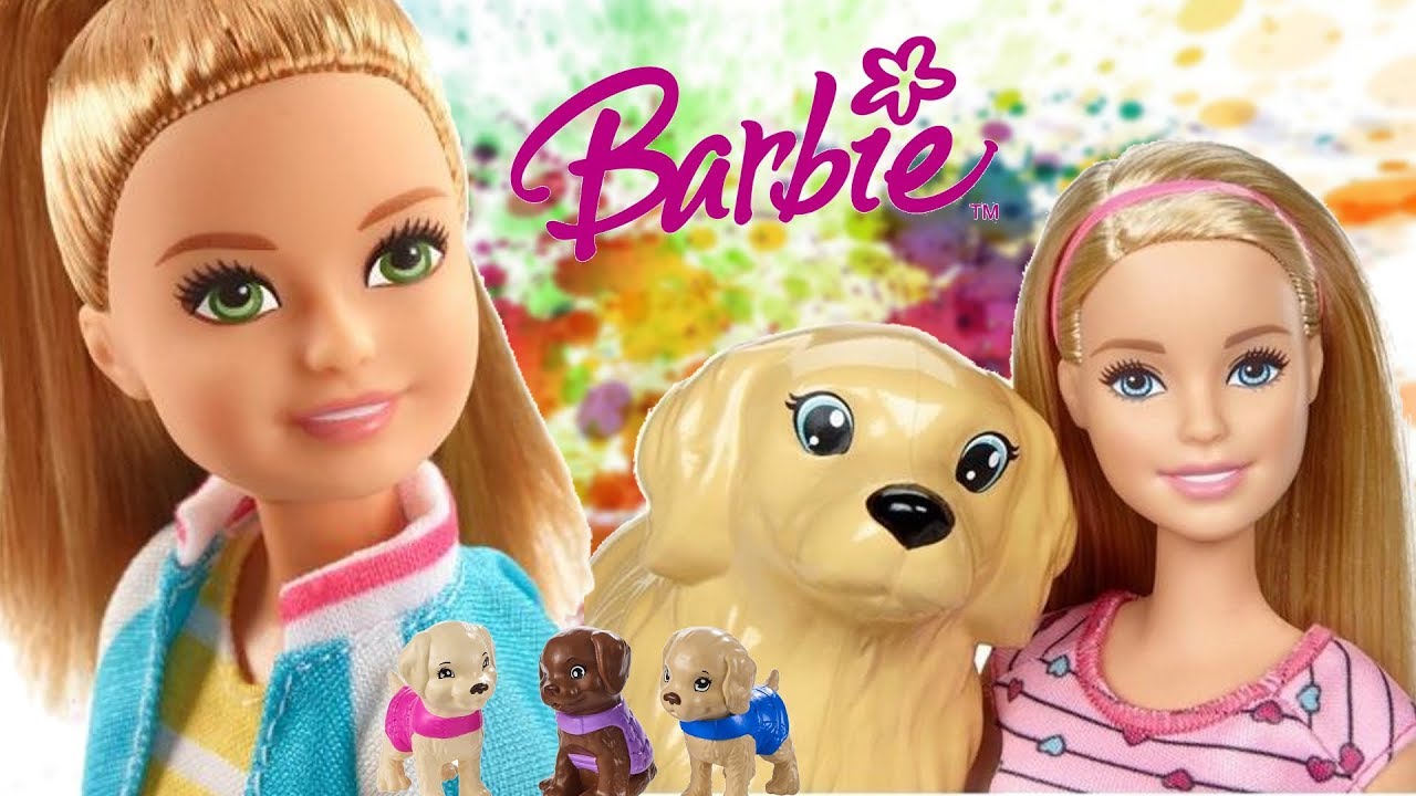 Rodzinka Barbie 💗 Stacie opiekuje się pieskami 🐶 bajka po polsku