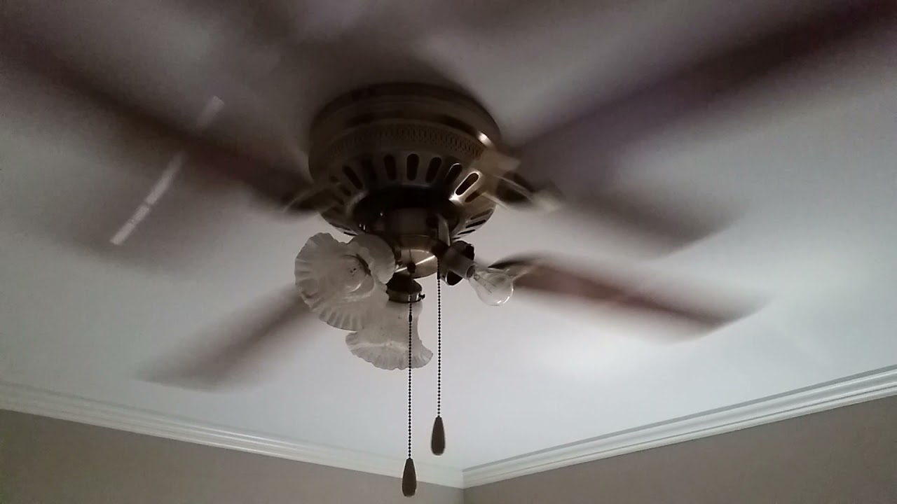 52" Antique Brass Hampton Bay Chatham Ceiling Fan YouTube